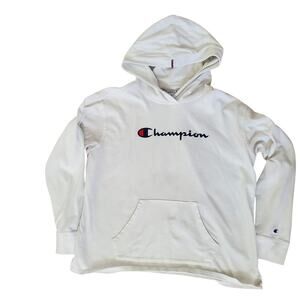 Champion Vintage Classic White Logo Hoodie, Women's Size Medium